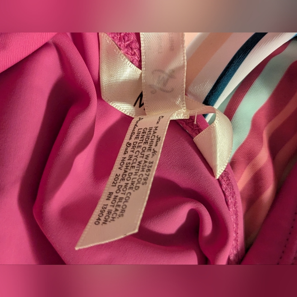 NWT Matilda Jane Women's Medium Swimsuit Sunrise Sunset Top & Bottoms Pink - Picture 12 of 12